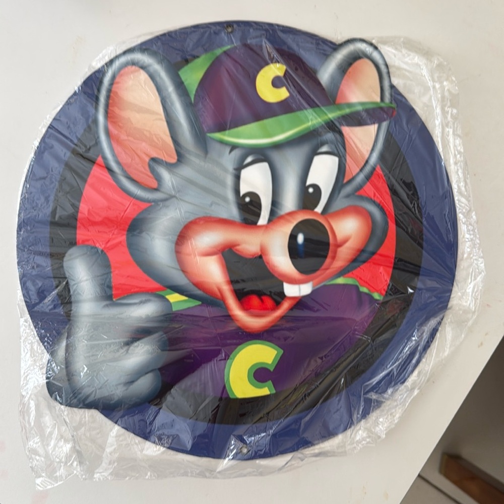 New Chuck E. Cheese retro sign metel